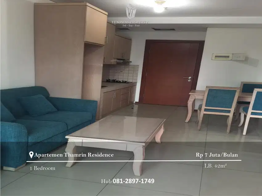 Disewakan Apartement Thamrin Residence 1BR Full Furnished Mid Floor