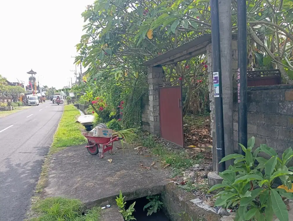 Dijual tanah pinggir jalan utama yeh gangga. Dekat kedungu