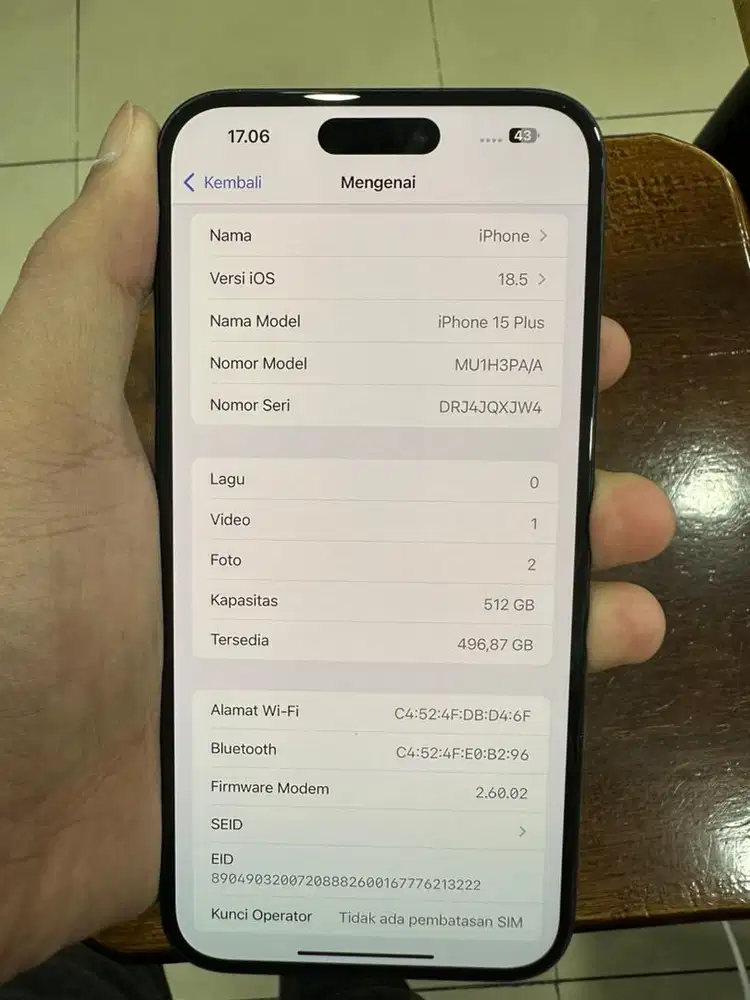 SECOND IPHONE 15 PLUS 512GB IBOX