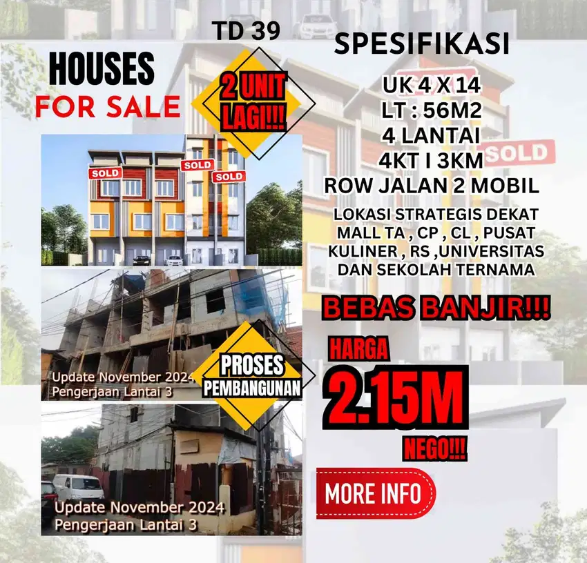 Last Chance 1 Unit lagi Rumah Baru di Tj Duren Jakbar