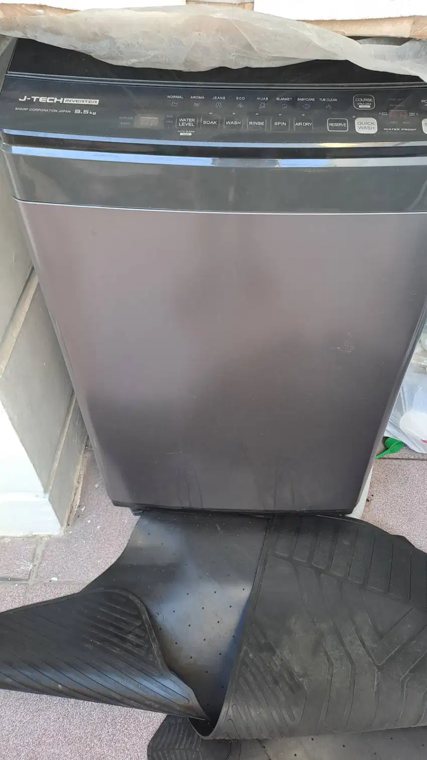 Mesin cuci inventer merk sharp 1 tabung 8.5kg