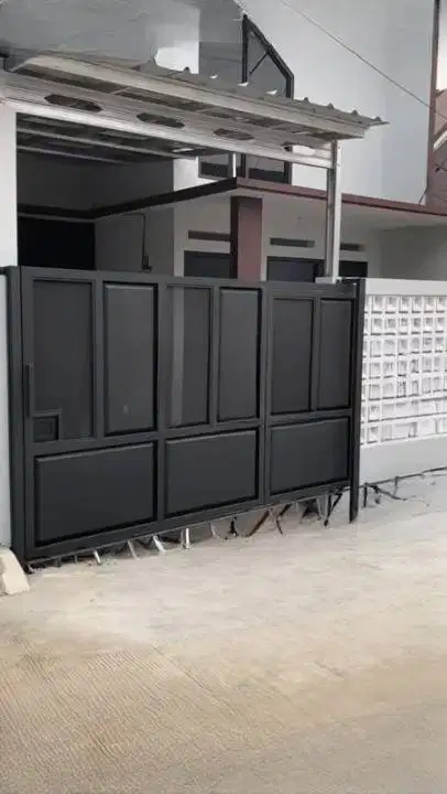pagar rumah bahan plat minimalis