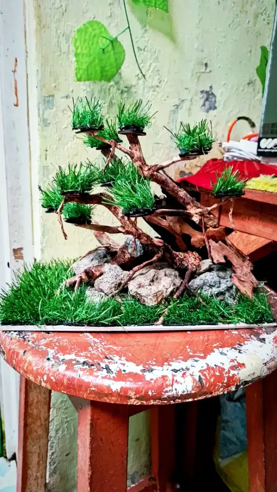 Hardscape Aquascape Rumput Sintetis + Aquarium