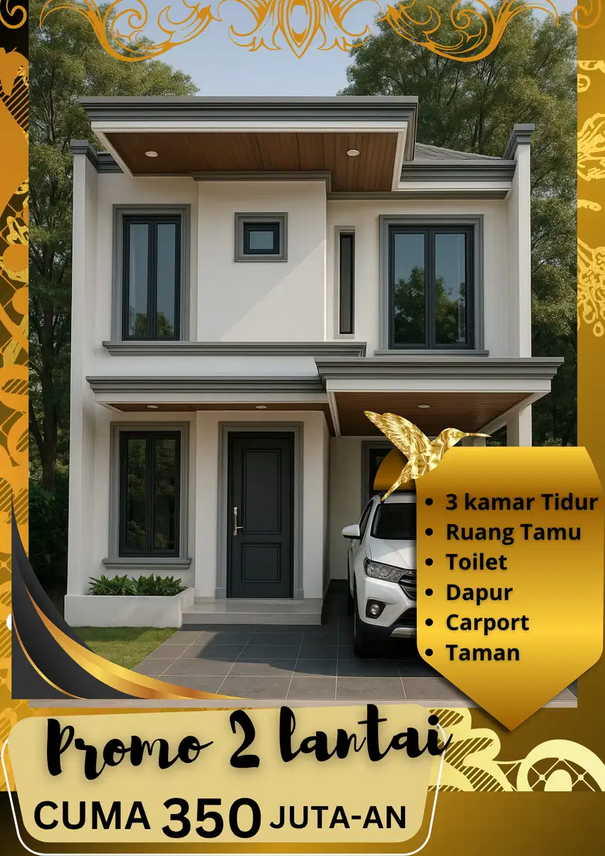 RUMAH 2 KANTAI 3 KAMAR DENGAN AKSES YANG MUDAH HANYA 365 JUTAAN