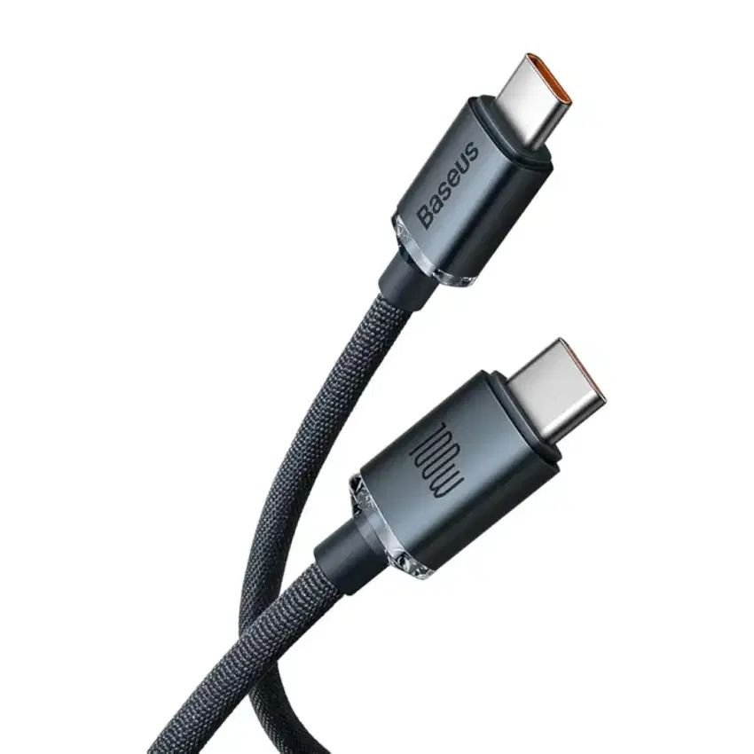 KD Baseus Crystal Shine Fast Charging Data Cable Type C to C 100W