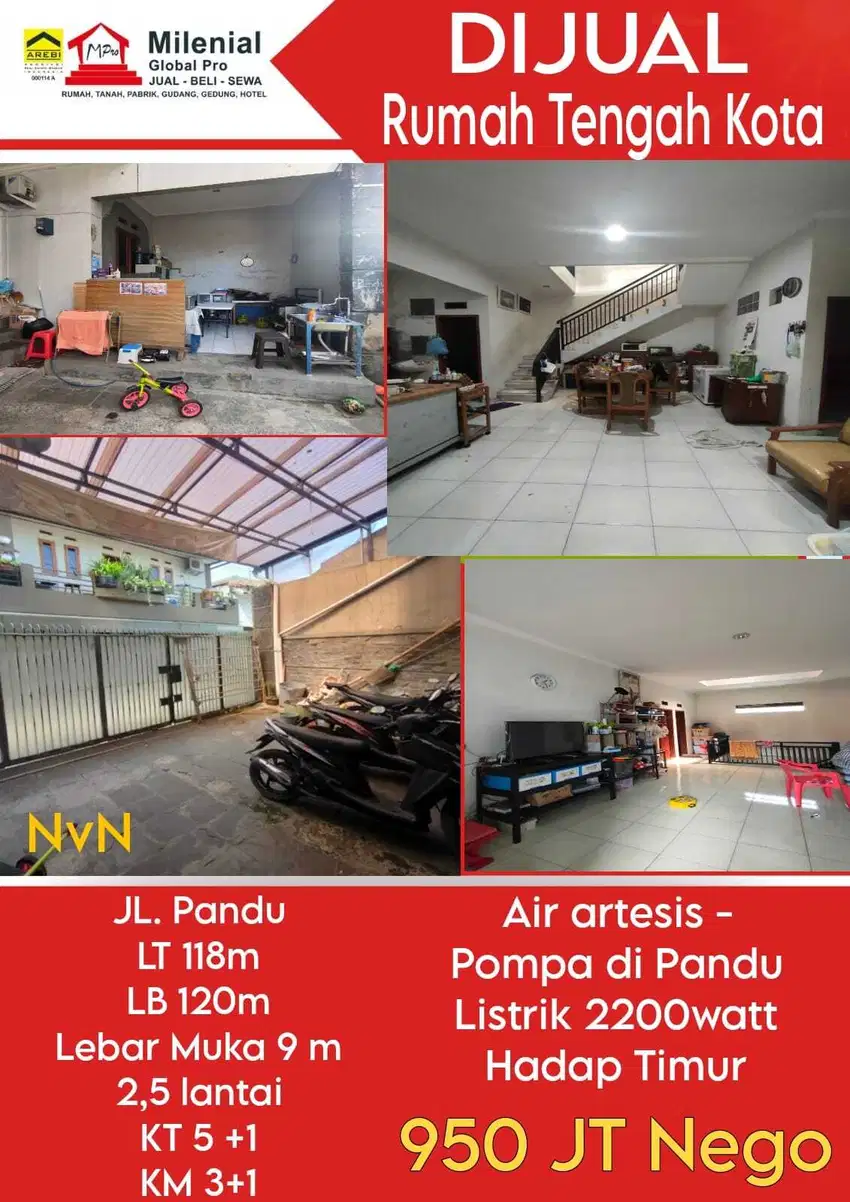 DIJUAL RUMAH JL PANDU (TENGAH KOTA) BANDUNG    **NVN