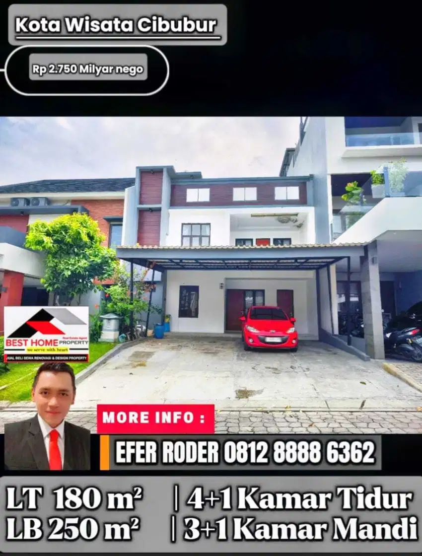 Rumah bagus & minimalis dijual cepat kota wisata