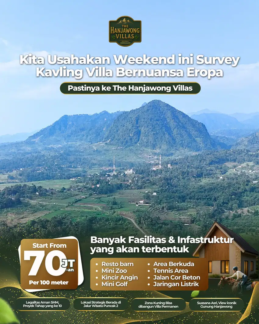 KAVLING TANAH PP2 SHM VIEW GUNUNG HANJAWONG BOGOR TIMUR