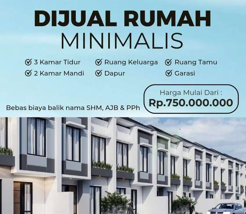 Rumah Di Jatibening Cluster baru Akses Caman Pondok Kelapa dekat LRT