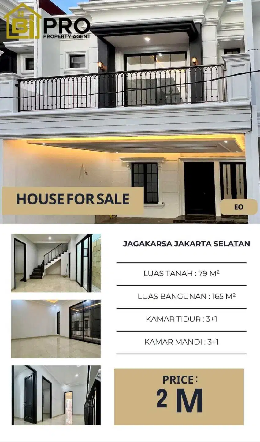 DIJUAL RUMAH DALAM CLUSTER DI JAGAKARSA JAKARTA SELATAN