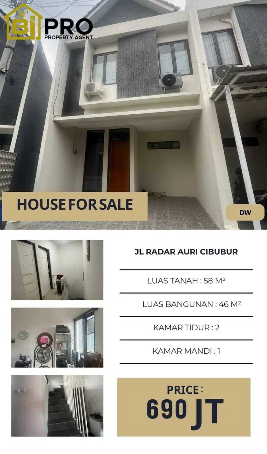 DIJUAL RUMAH DI RADAR AURI CIMANGGIS DEPOK DEKAT LRT  MASIH NEGO