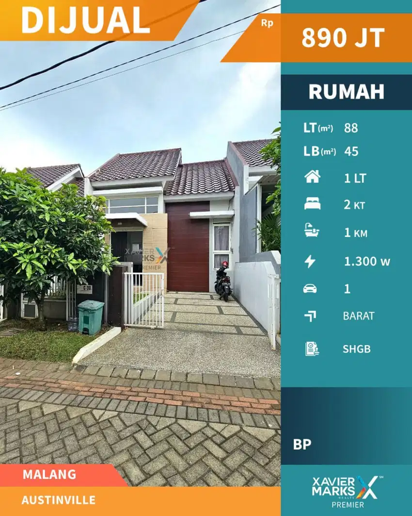 Dijual Rumah Murah Minimalis di Austinville Dieng Malang