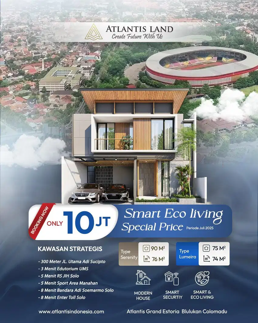 HUNIAN MEWAH COLOMADU 2 LANTAI SMARTHOME SYSTEM
