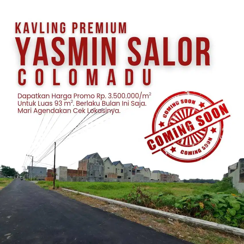 Tanah Kavling Siap bangun SHM Barat Hotel Lor In Colomadu