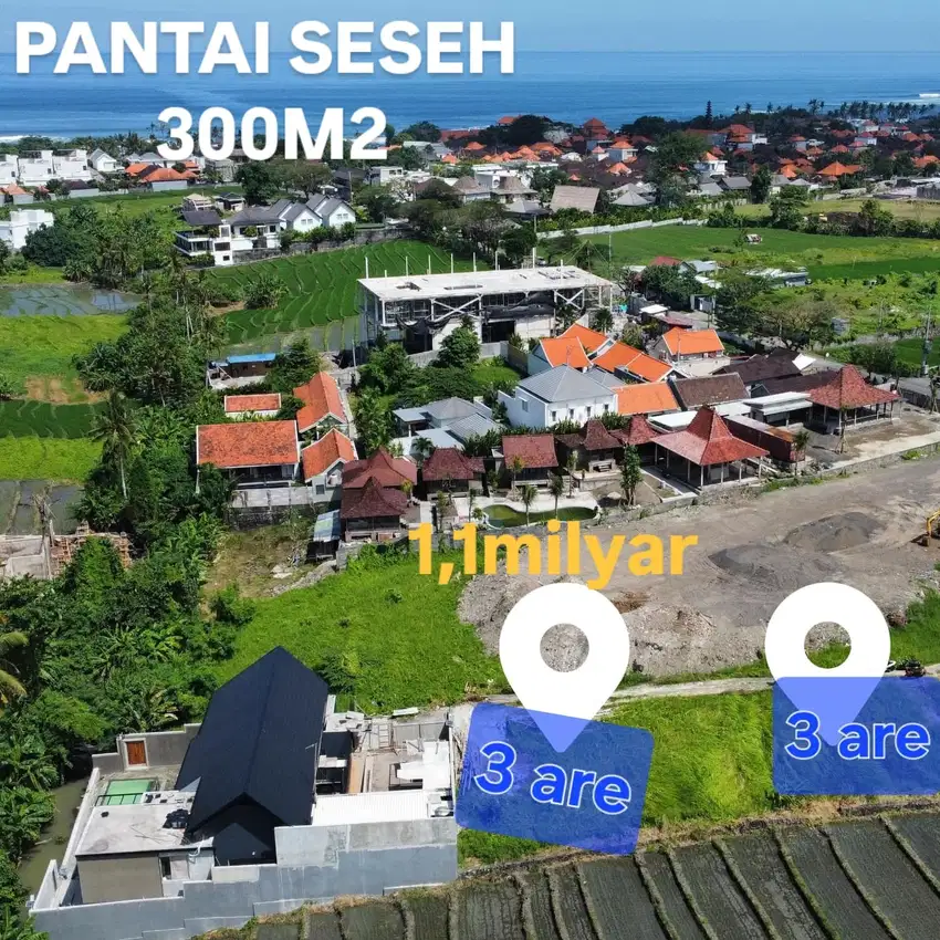 Tanah pantai seseh 300m2