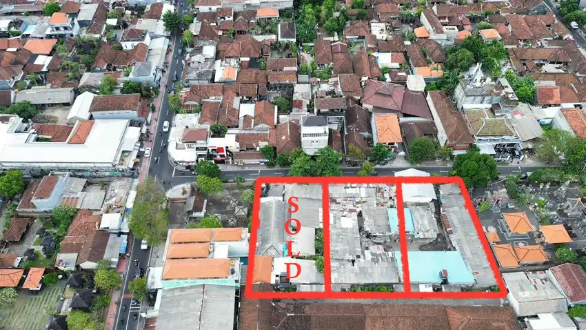 TANAH 1633M2 DI JALAN UTAMA 1,5KM DARI LAPANGAN RENON DENPASAR