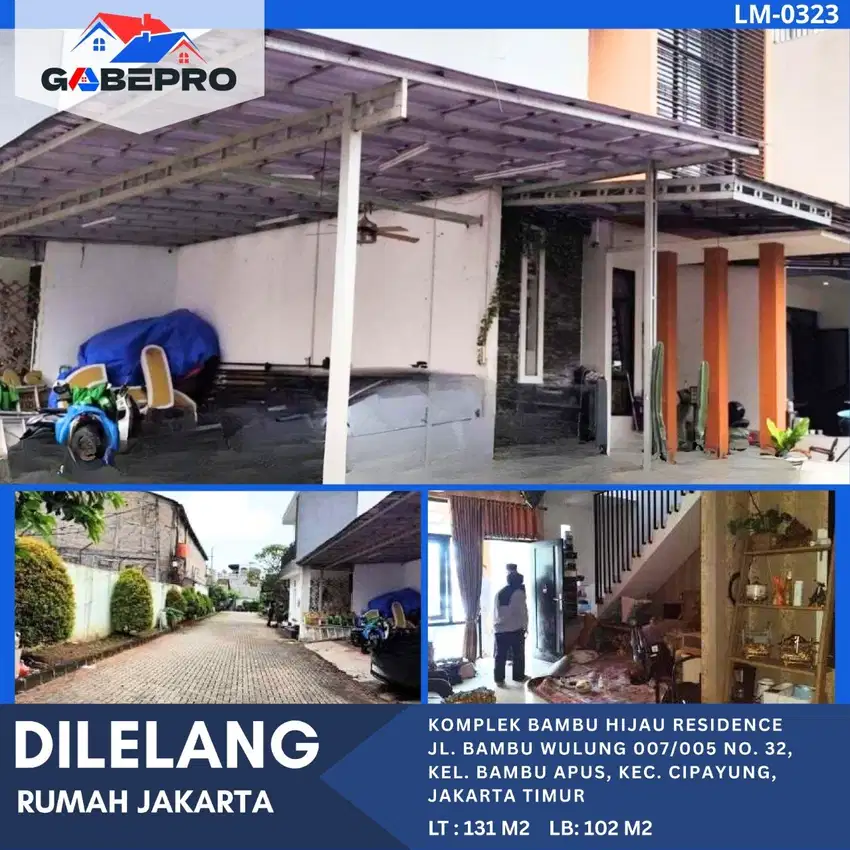 Rumah dijual MURAH daerah Bambu Apus, Jakarta Timur