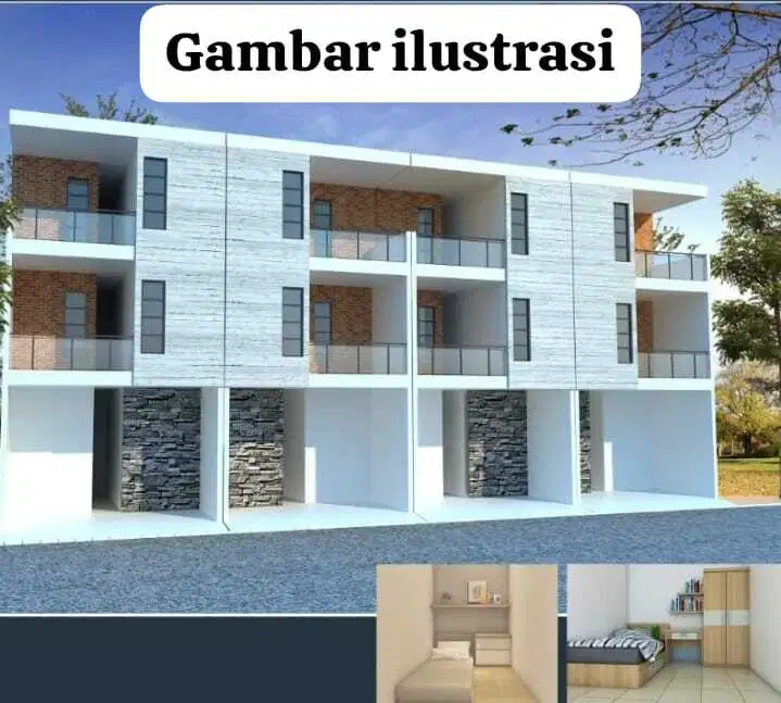 Jual rumah kos 3 lantai di perumahan ikip gunung anyar rungkut