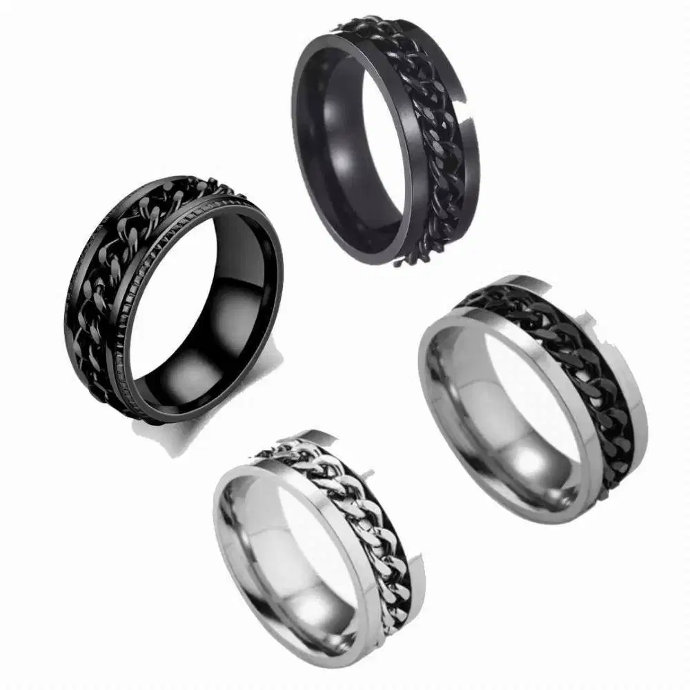 Cincin spinner rantai pria or wanita c21 bisa di putar daily