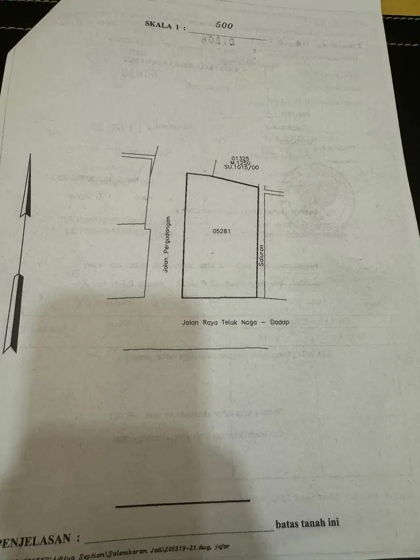 DIJUAL KAVLING DI JALAN RAYA TELUK NAGA SALEMBARAN LUAS 583m2