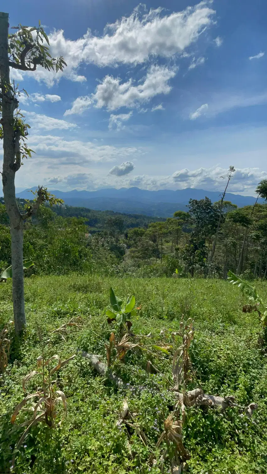 Tanah Pemandangan Gunung Akses Mobil di Sumedang Selatan Dijual Murah