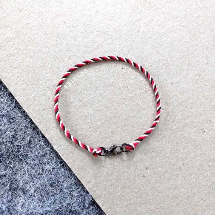 Gelang tangan tridatu multi warna 2mm 1line dengan pengait gl107 utk a