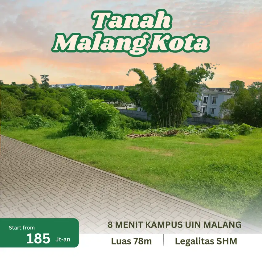 Tanah PROMO Malang Kota Merjosari View Gunung Bisa Inhouse Dekat UIN