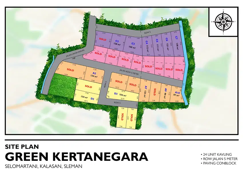 Jogja Utra, Dijual Tanah 100 Jt-an Di Kalasan Sleman SHM P
