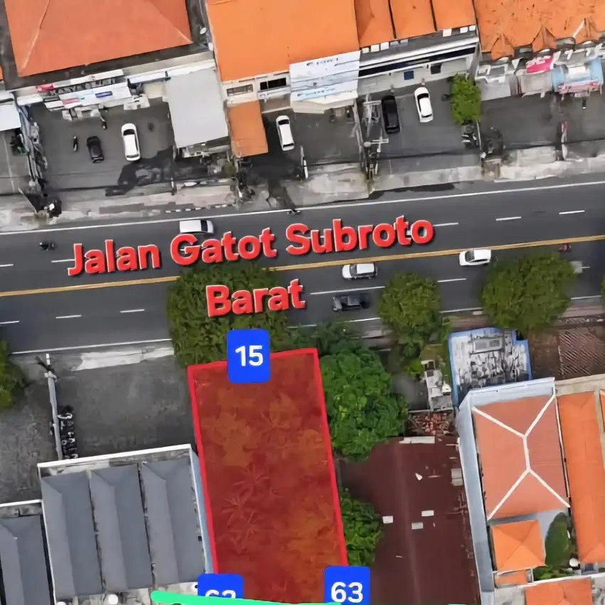 Buc tanah premium 10are strategis raya gatsu barat jl20mtr hotmik