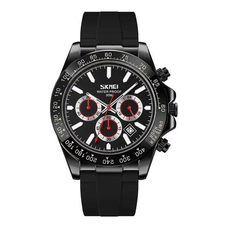 Jam tangan analog original ab9275 chrono stopwatch silicon strap full