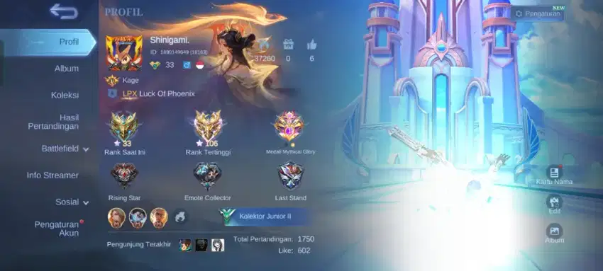 AKUN ML EX IMMORTAL