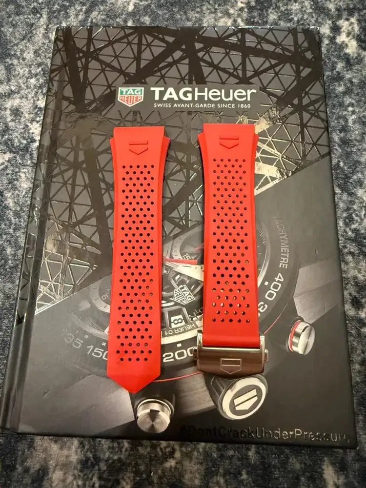 Tag Heuer Rubber Strap E4 45mm RED Original Tagheuer