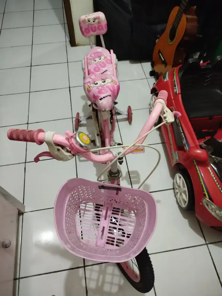 Sepeda Lipat 12 inch buat anak2, ada boncengan belakang, pake bel