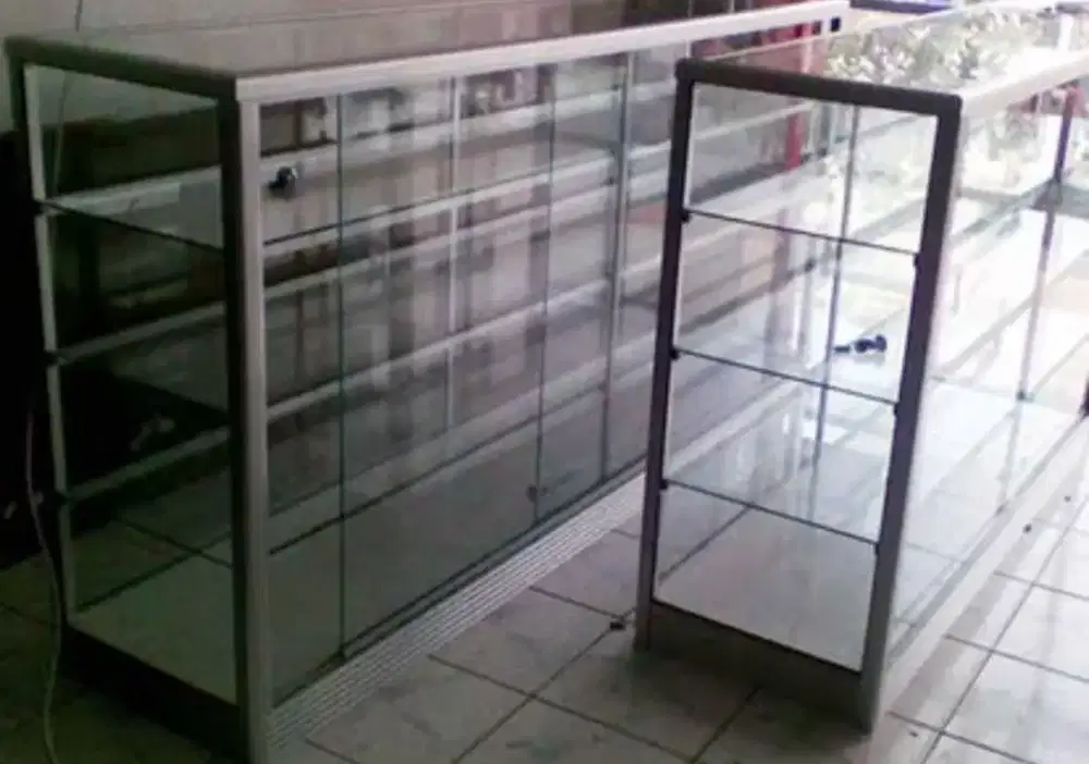 Etalase Aluminium Kaca 1 M / 1,5 M / 2 M