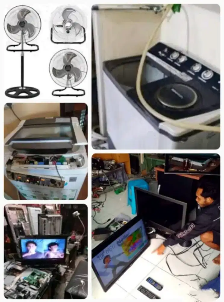 service tv lcd led mesin cuci kipas angin