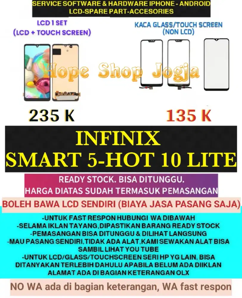 Baterai-Touchscreen-LCD Infinix Smart 5/Hot 10 Lite