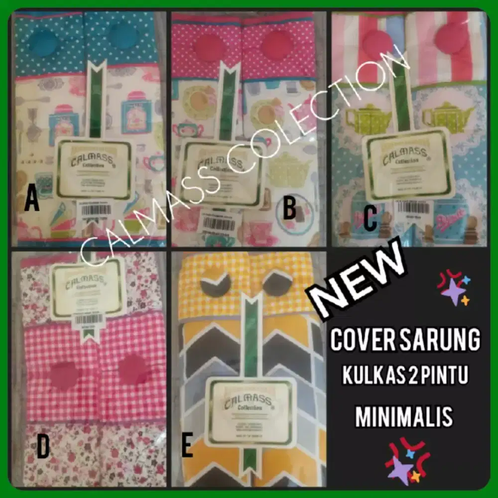 New cover Sarung Pengangan Kulkas 2 pintu Minimalis CALMASS COLECTION