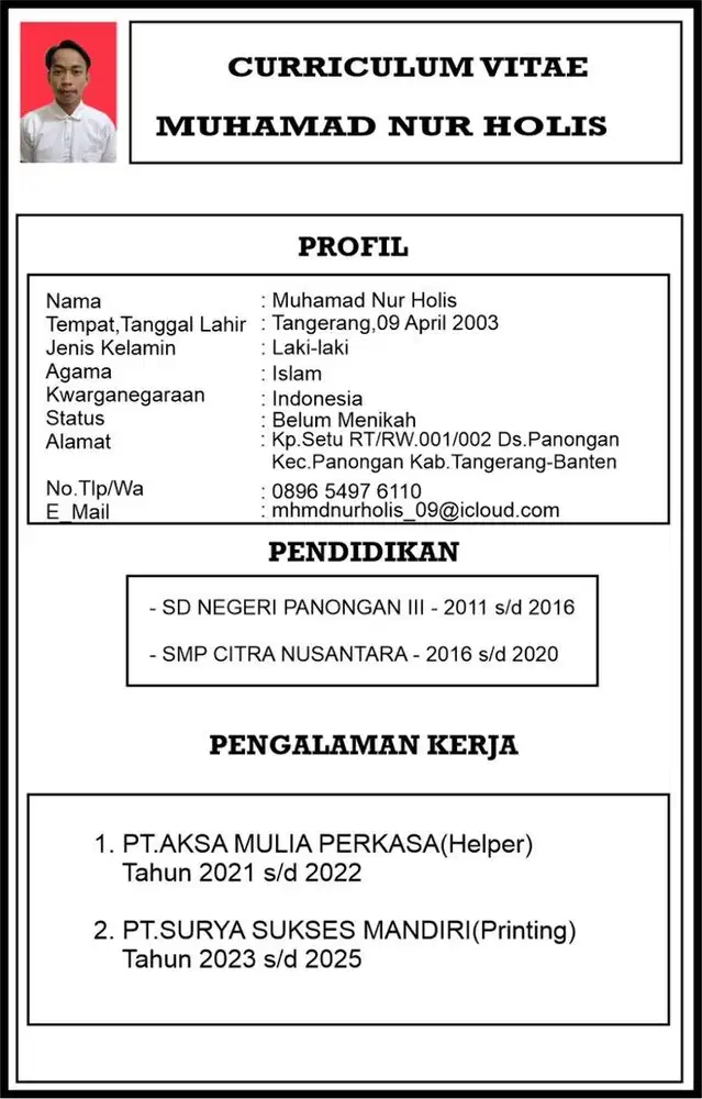 Mencari pekerjaan apa saja