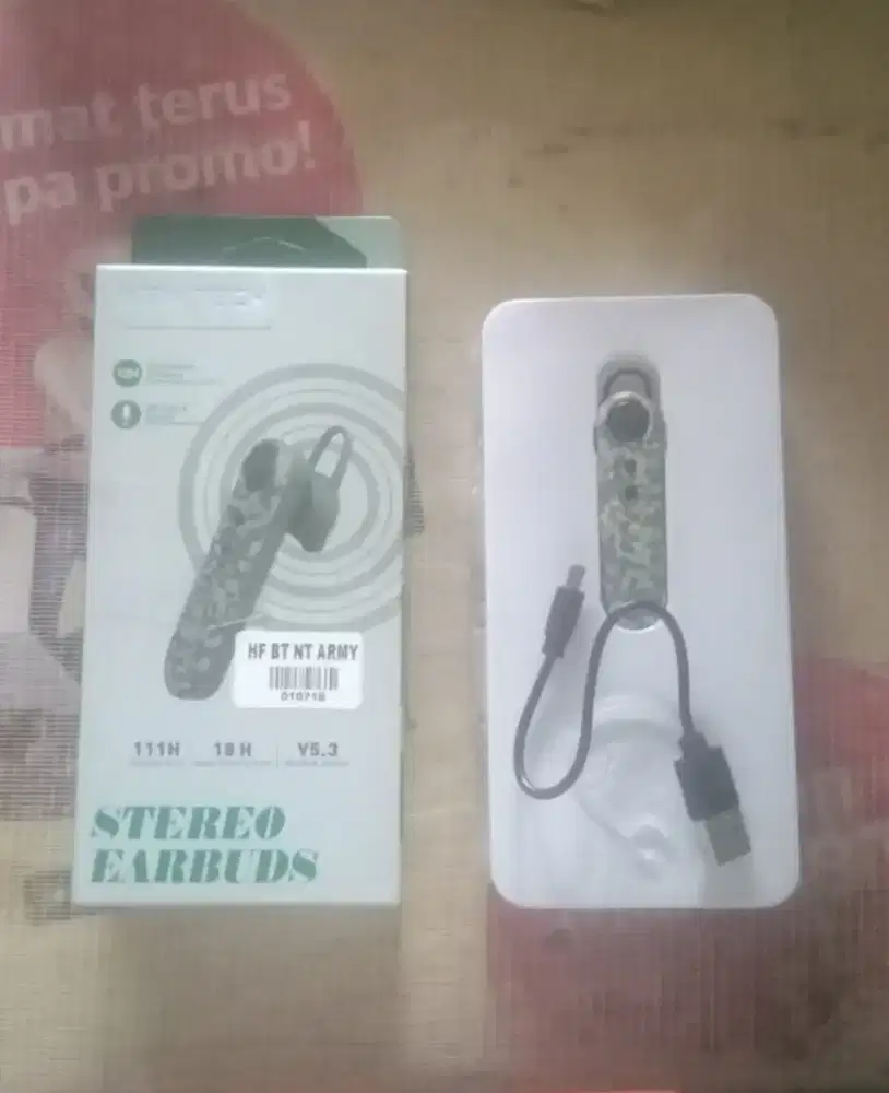 Handsfree 1 Kuping Merek Army