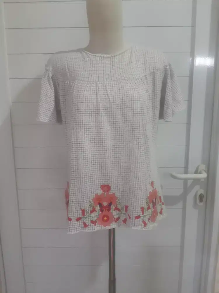 Kaos kotak2 remaja Zara girl preloved tjap karoeng