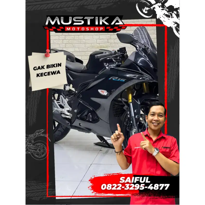 Obral Dp500rb Murah!!Yamaha R15 V4 2022 Blacl N Asli Mulus-Mustika