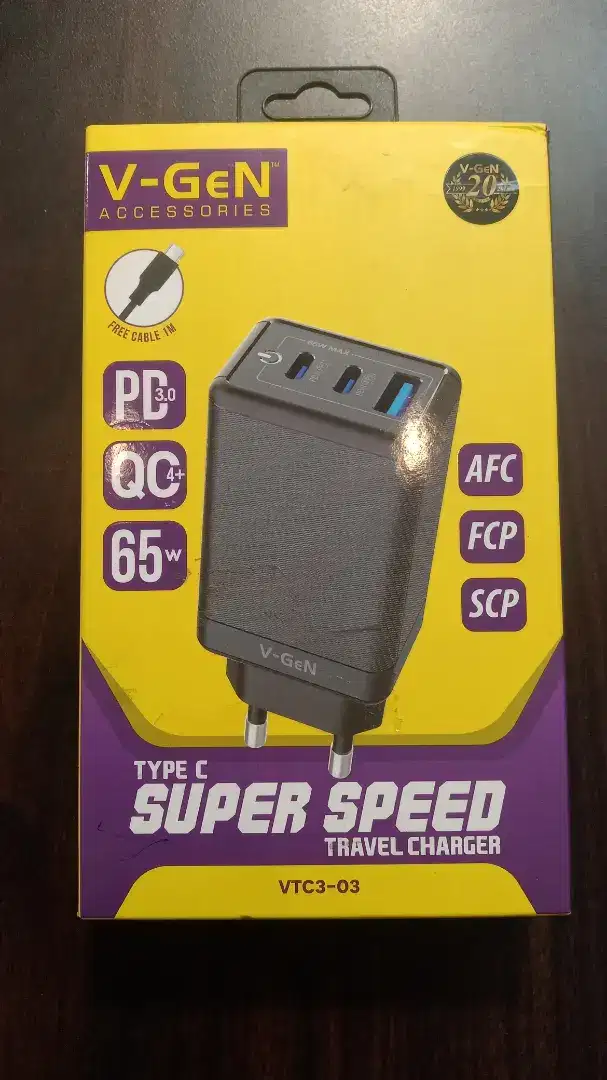 Travel Charger  TYPE-C SUPER SPEED  PD3.0 QC4+ 65W 3 Port