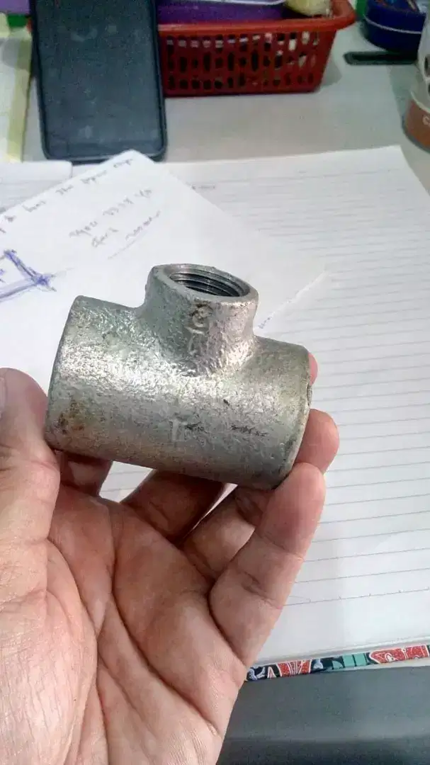 Tee Galvanized 1 x 1/2