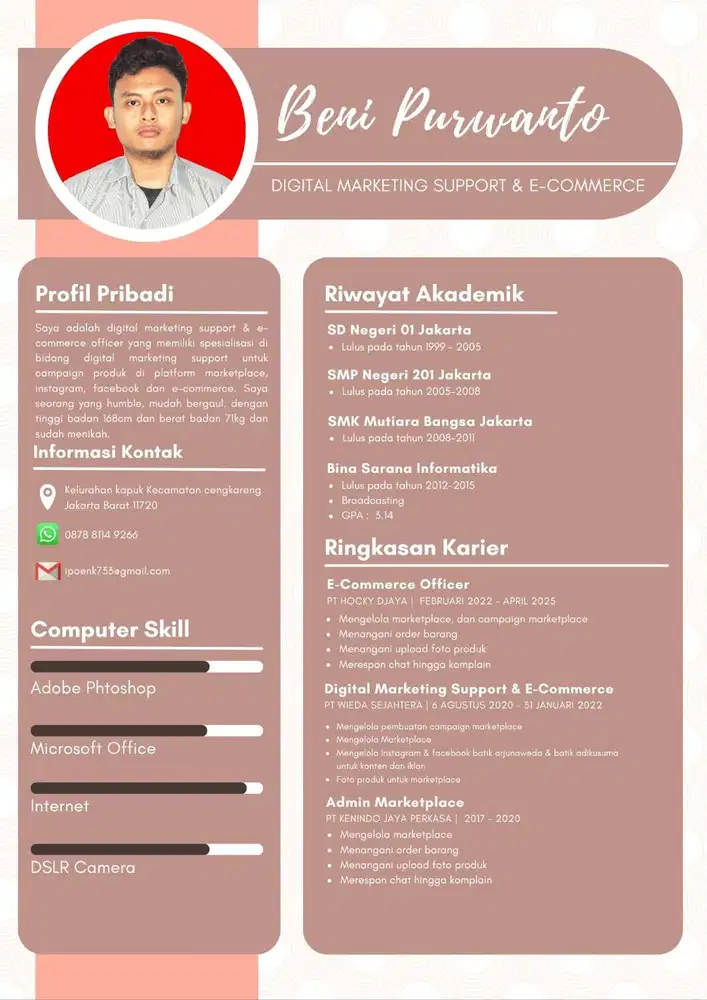 Mencari pekerjaan bagian Staff e-commerce