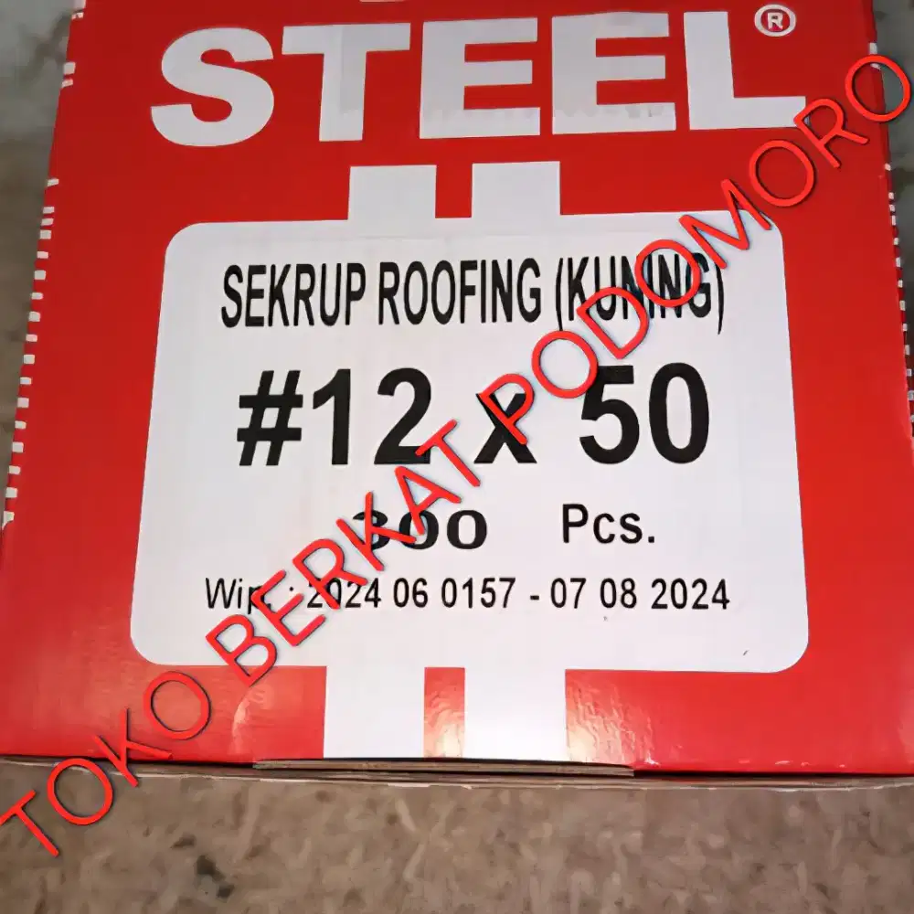 Baut drilling Sekrup / Skrup / Roofing halus merk PATTA 12x50 5cm