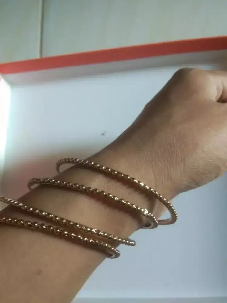 Gelang titanium rosegold 4pc