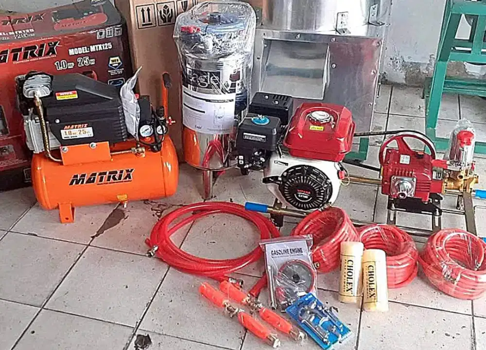 MESIN STEAM SALJU LENGKAP BUAT USAHA CUCIAN MOTOR