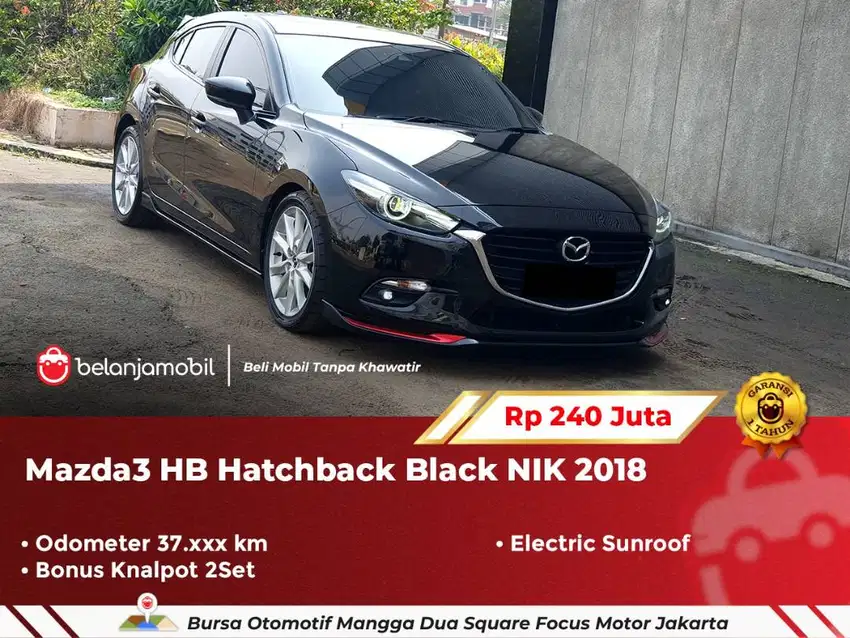 [ LOW KM ] Mazda3 Mazda 3 HB Hatchback Sunroof Black 2018/2019