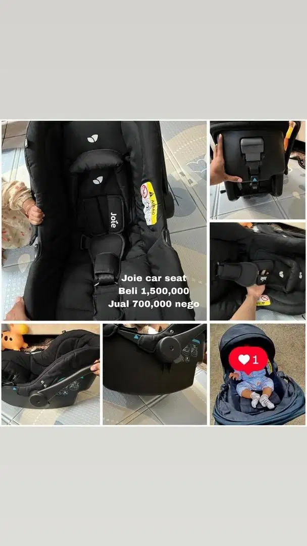 Joie car seat baby