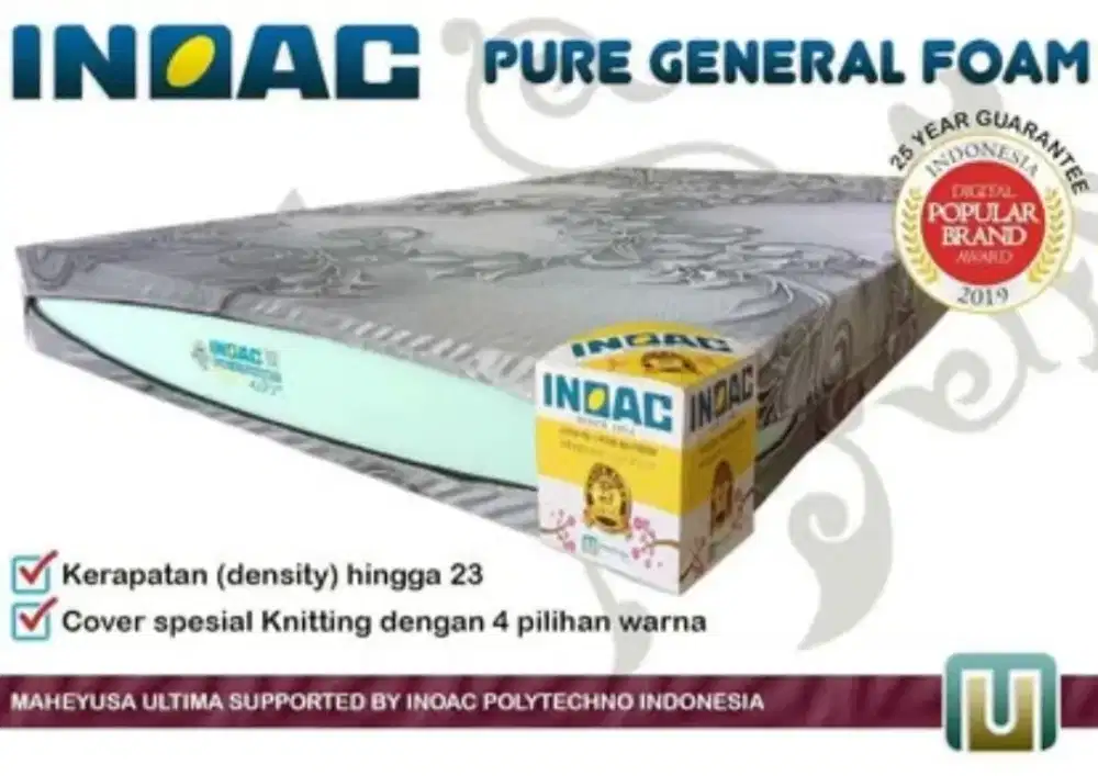 Kasur Busa Inoac Platinum Garansi 25 Th Jacquard Knitting Tebal 14 cm